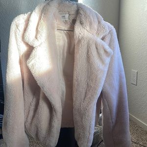 Wave Short Soft Ivory White Faux Fur Coat